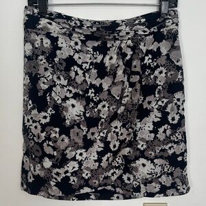 Banana Republic Floral Ruched Tulip Skirt